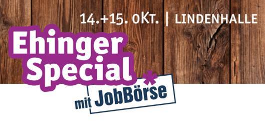 Besuchen Sie uns auf der Verbrauchermesse "Ehinger Special"